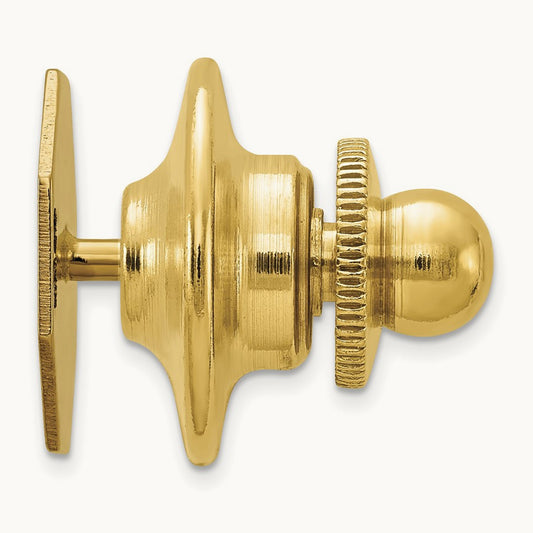 Men's Grooved Design Tie Tac, 14K