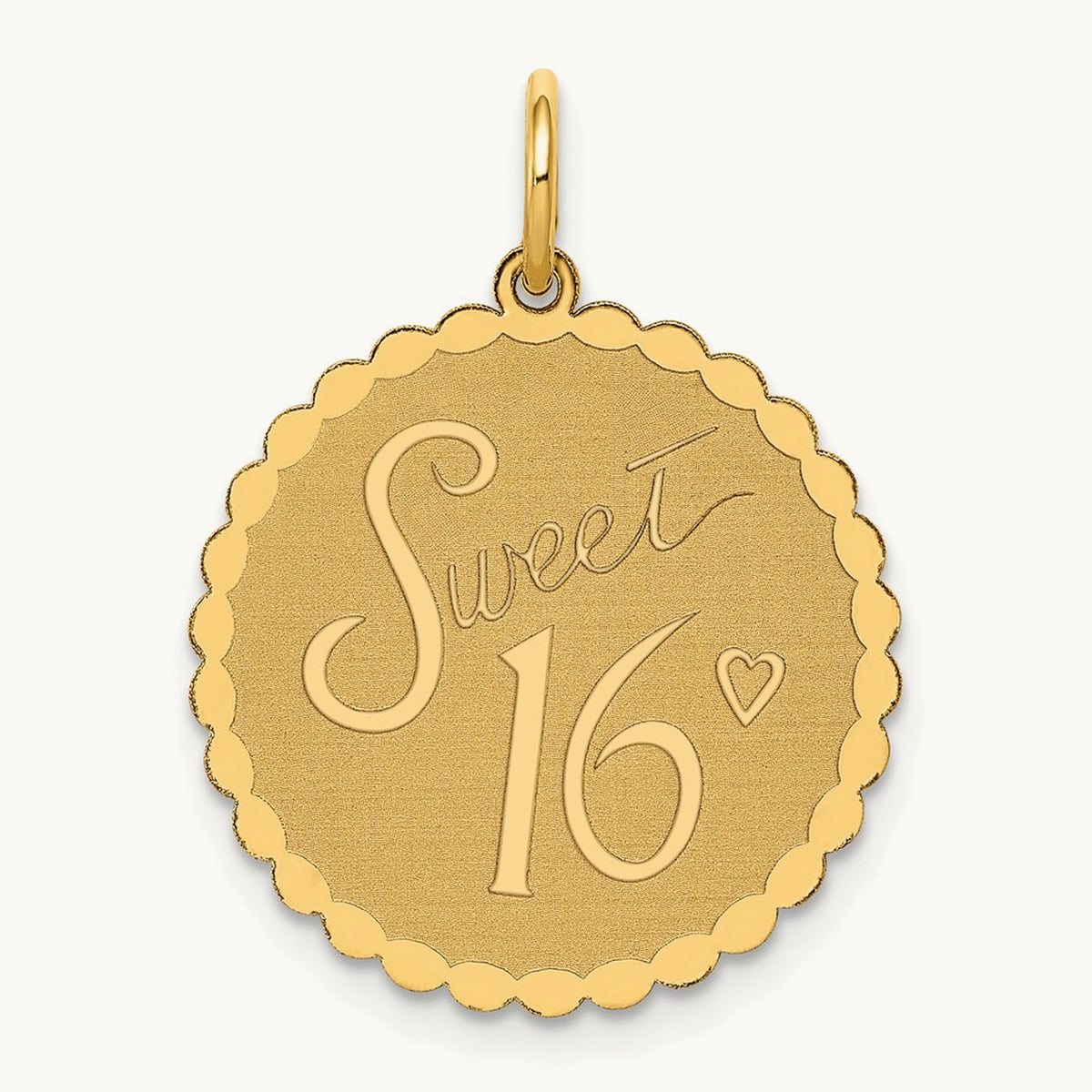 SWEET 16 Disc Charm, 14K