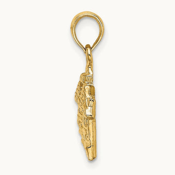 3D Capitol Building WILLIAMSBURG VA Charm, 14K