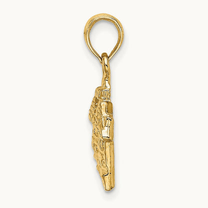 3D Capitol Building WILLIAMSBURG VA Charm, 14K