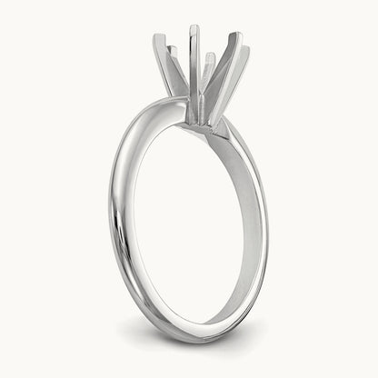 1.5ct. Heavy-Weight Half-Round 6-Prong Solitaire Mounting, Platinum