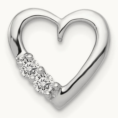 1/10ct. Diamond Heart Chain Slide — photo set