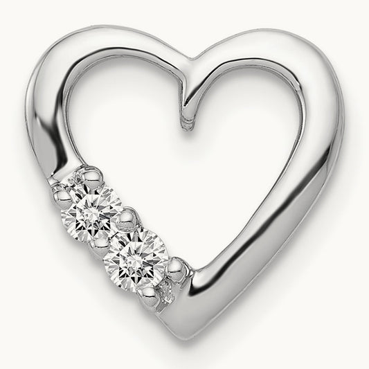 1/10ct. Diamond Heart Chain Slide — photo set