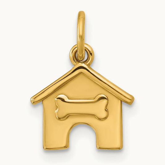 Dog House Charm, 14K Yellow Gold