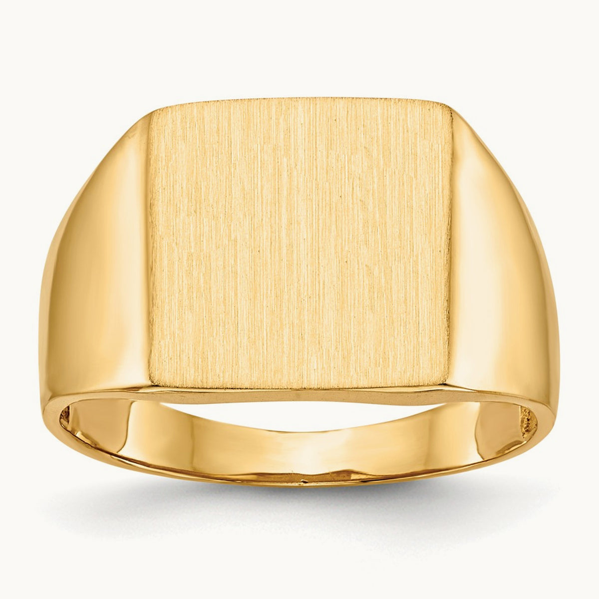 Open Back Mens Signet Ring — photo set