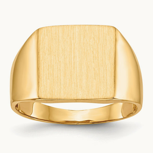 Open Back Mens Signet Ring — photo set