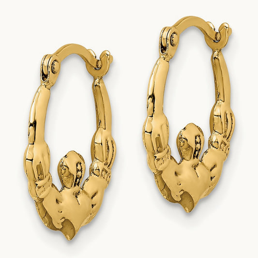 Claddagh Hoop Earrings, 14K