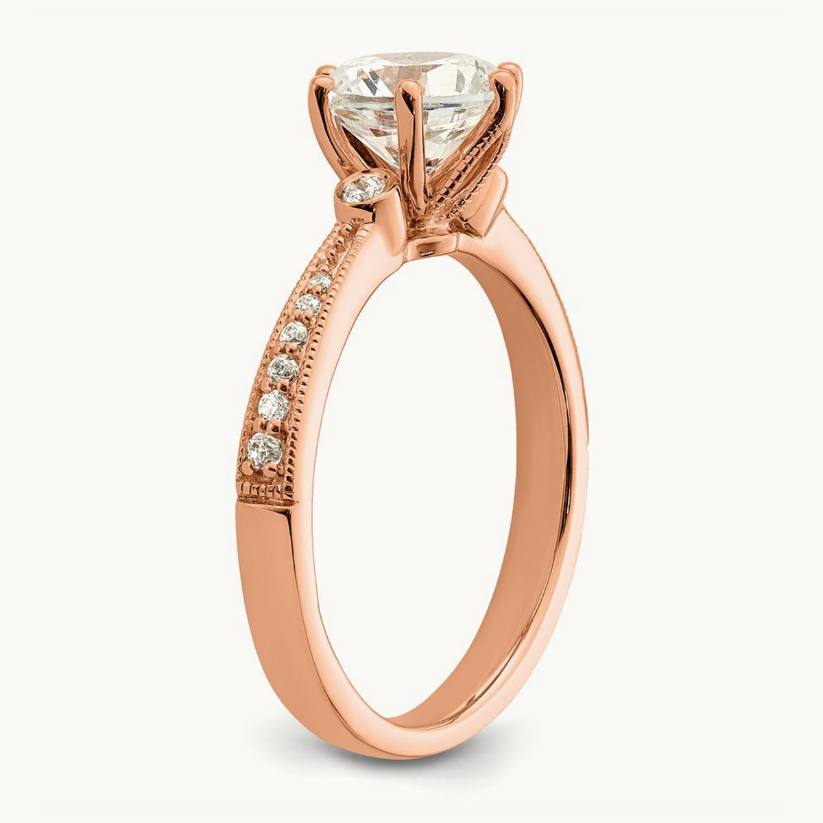 Round Semi-Mount Engagement Ring — 1 1/2 ct, 7