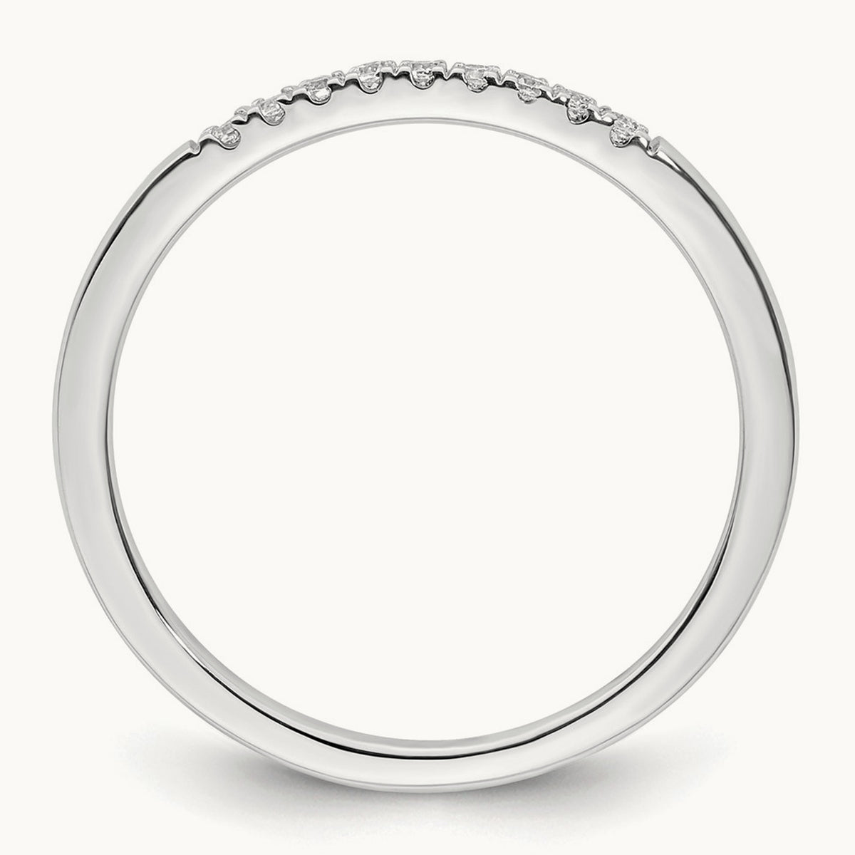 Diamond Wedding Band, 14K White Gold