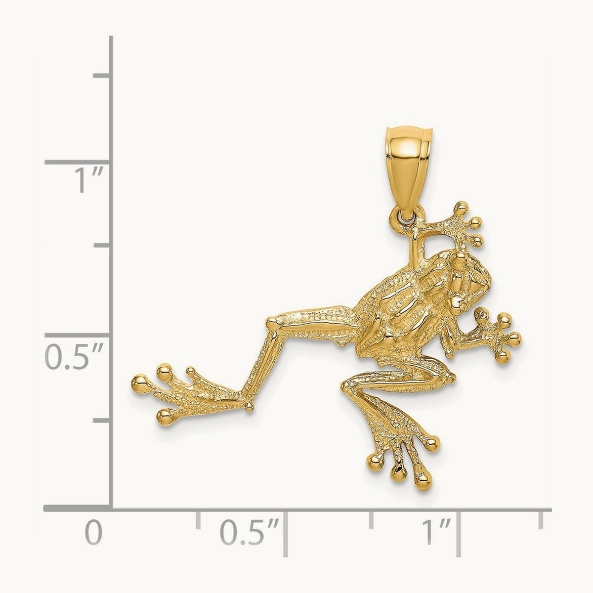 2-D Textured Frog Charm — 28.8mm