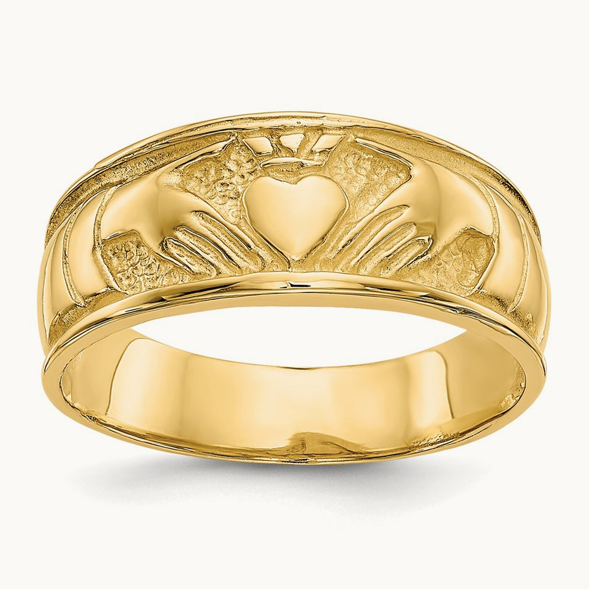 Women's Claddagh Band — 14K Yellow Gold