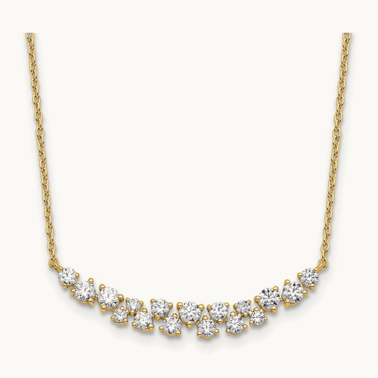 Fashion Bar Necklace, 0.75 ct tw Lab-Grown Diamond — 14K Yellow Gold