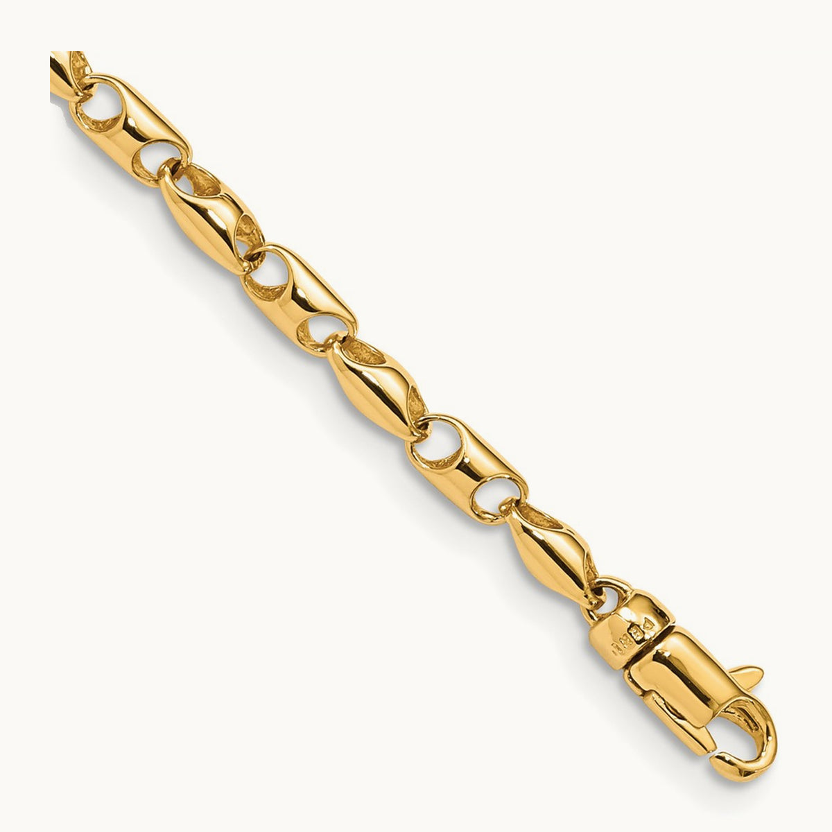 Fancy Link Bracelet, 3.1mm, 14K