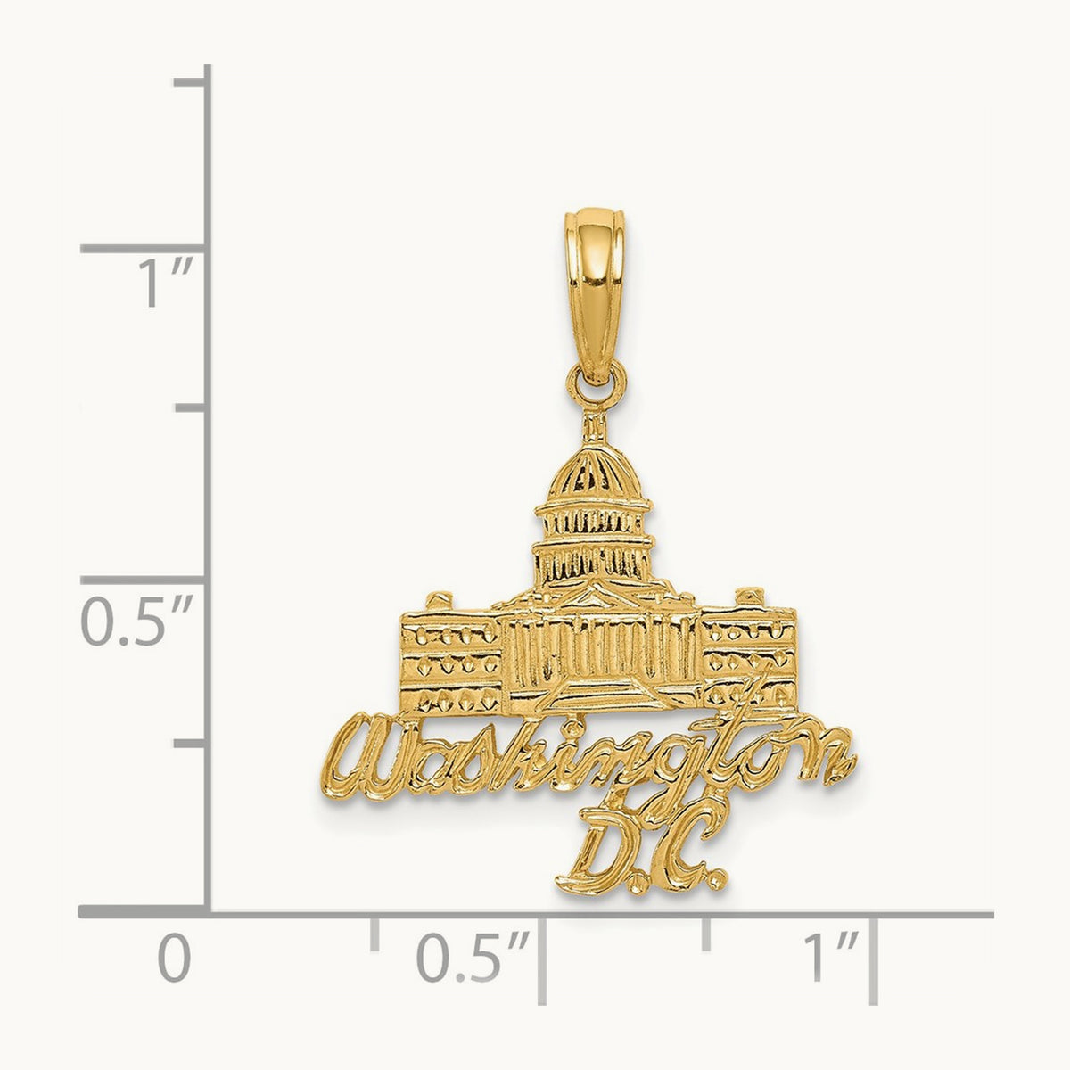 WASHINGTON D.C. Capitol Building Pendant, 14K