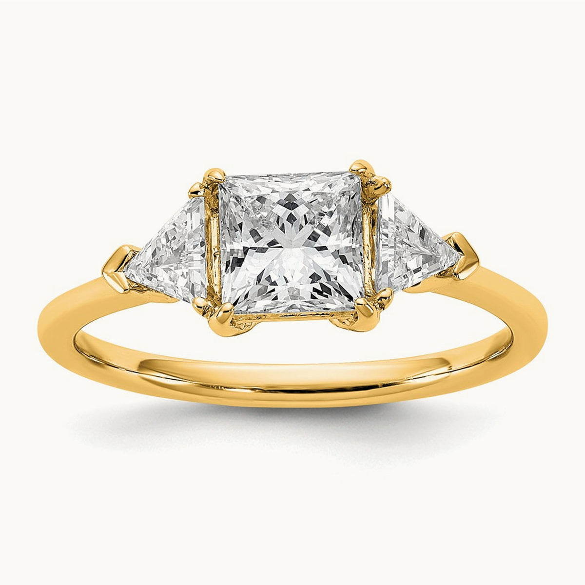 Priness/Trillion Engagement Ring, 1.50 ct tw Lab-Grown Diamond