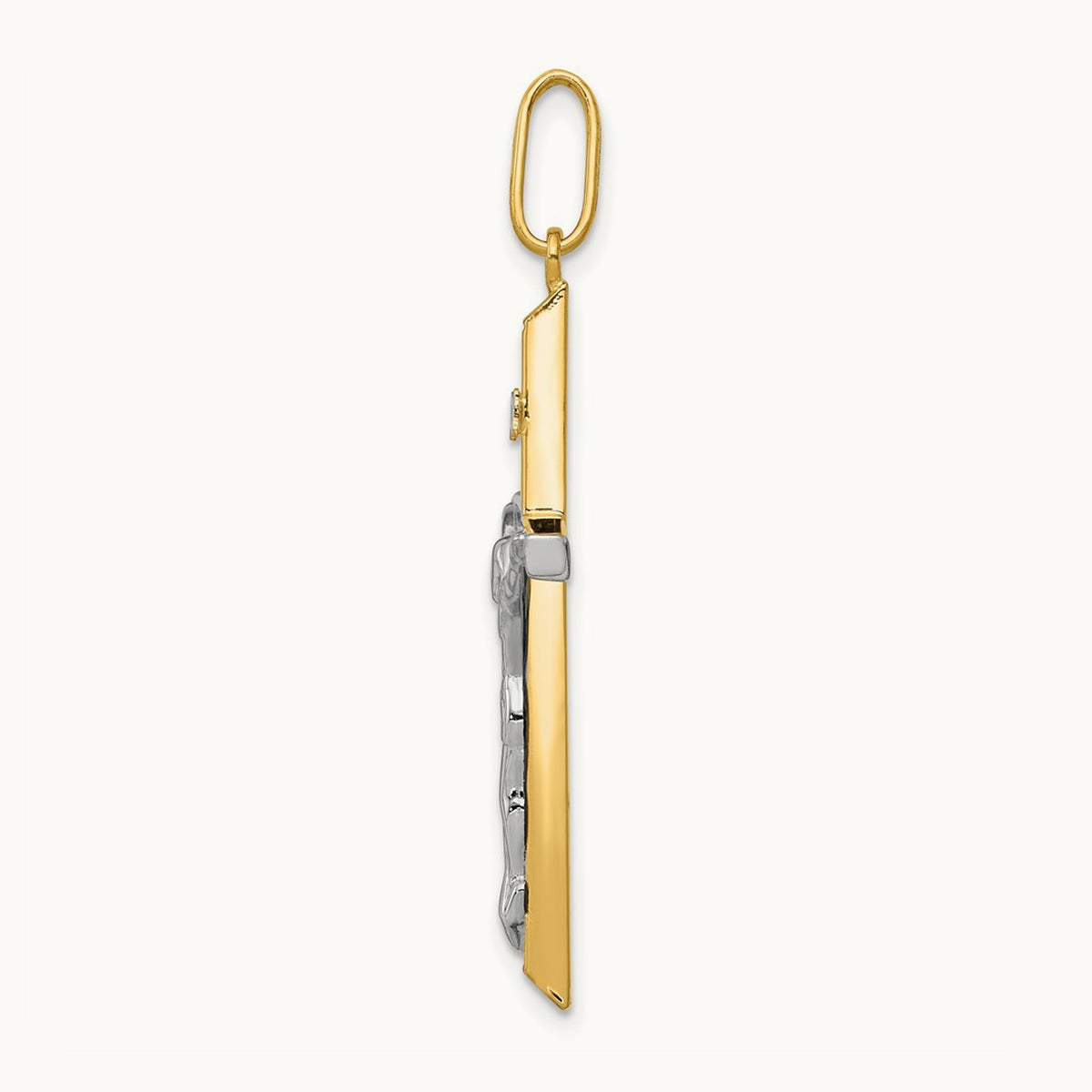 Crucifix Pendant, 14K Two-tone
