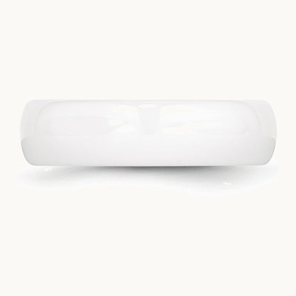 Chisel Ceramic White 6mm Polished Band