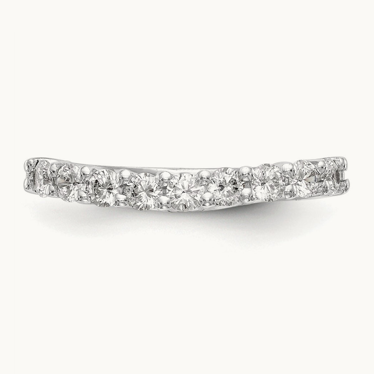 9-Stone Diamond Band, 14K White Gold