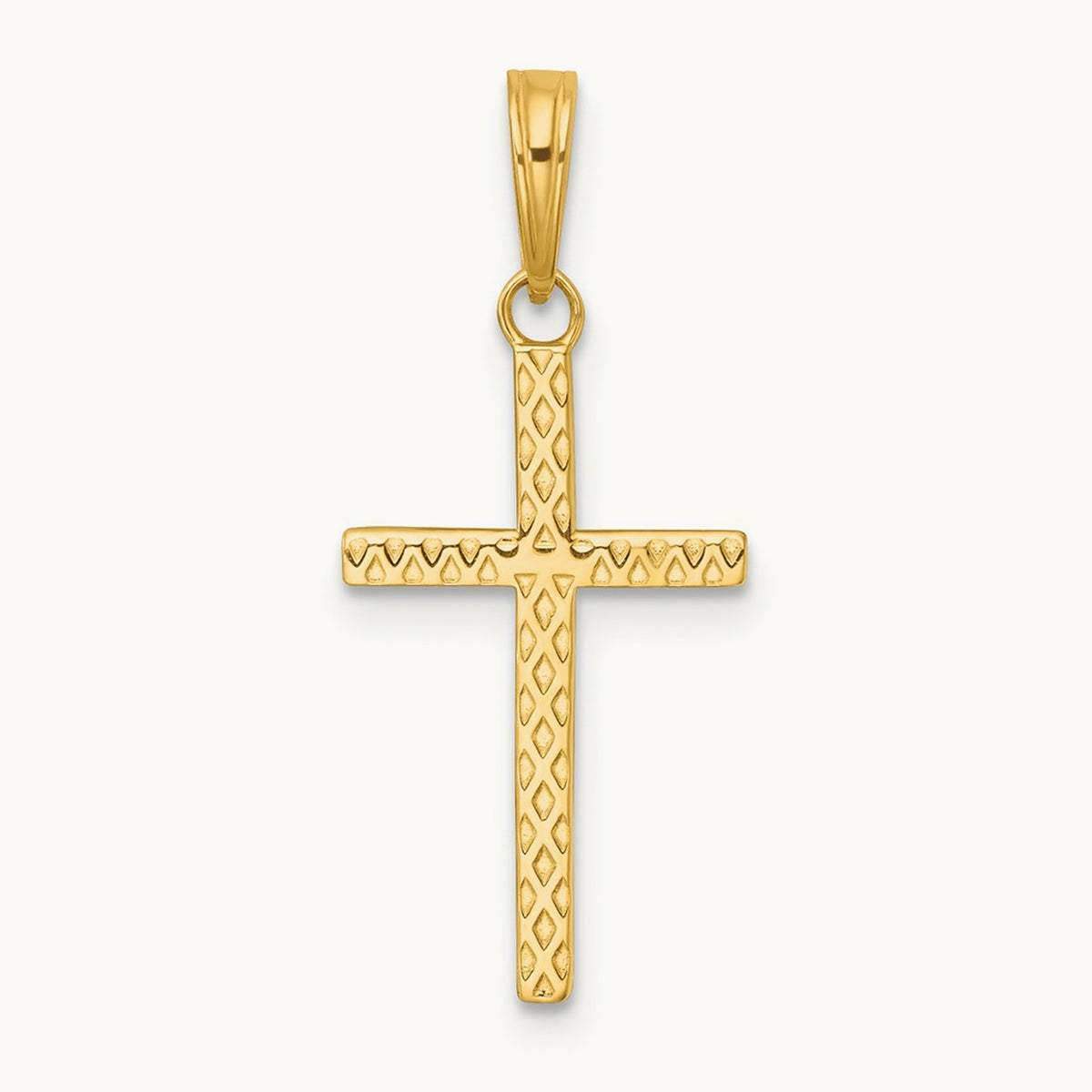 Polished Cross Pendant, 14K