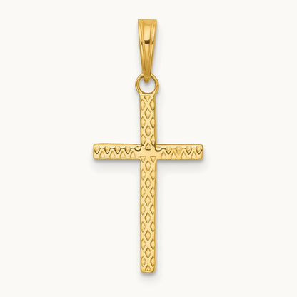 Polished Cross Pendant, 14K