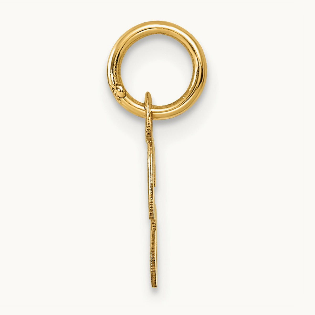 Small Script Letter S Initial Charm, 14K