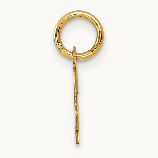 Small Script Letter S Initial Charm, 14K