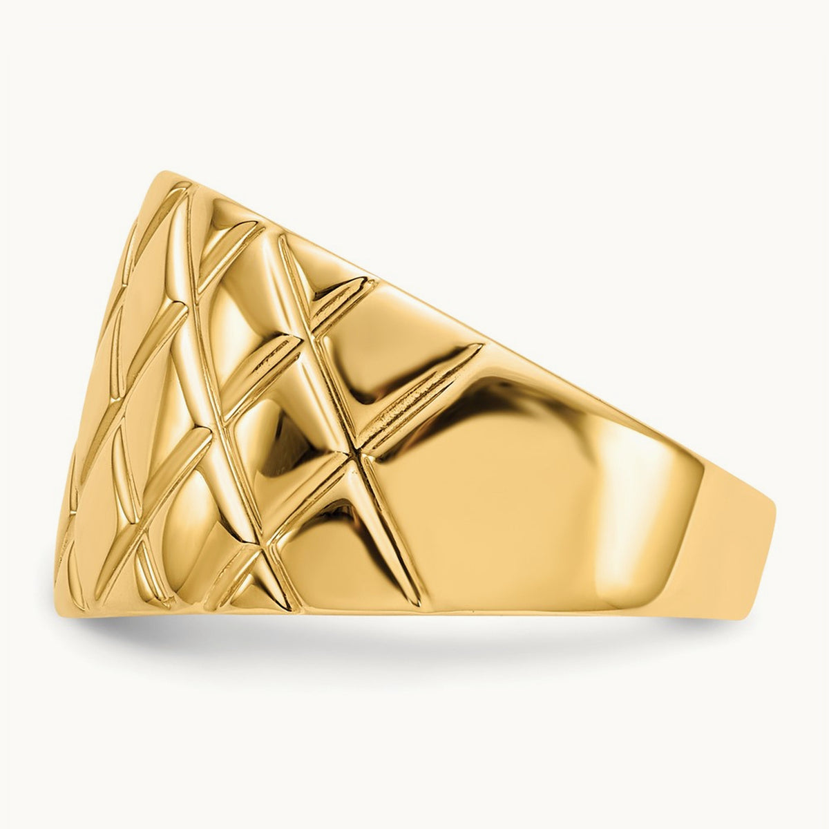 Marquise Pattern Dome Ring, 14K