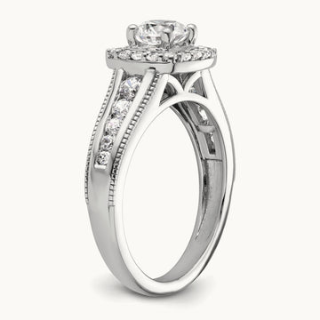 Halo Engagement Ring, 1.00 ct tw Lab-Grown Diamond