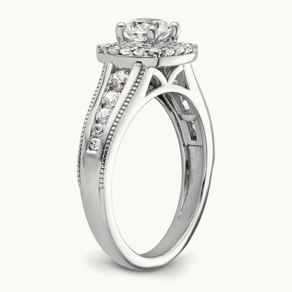 Halo Engagement Ring, 1.00 ct tw Lab-Grown Diamond