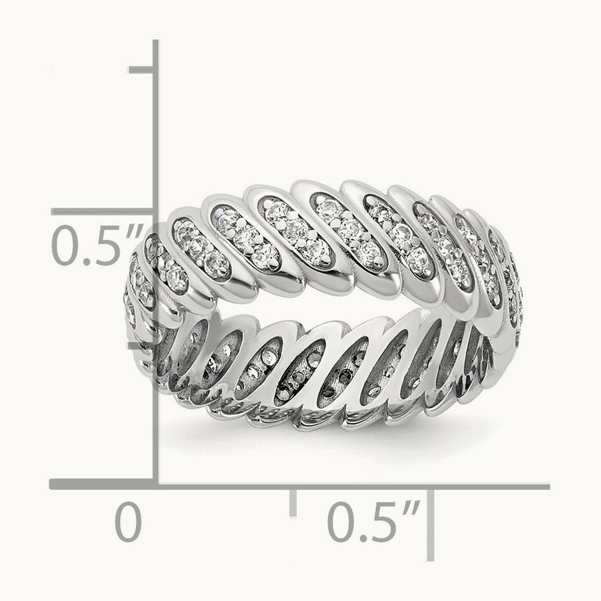 Polished Diamond Band Ring Complete — photo set