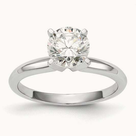 3/4ct. Lightweight Knife Edge 4-Prong Mounting, 14K White Gold