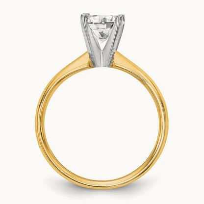 1.25ct. Lightweight 4-Prong Solitaire Mounting, 14K Two-tone