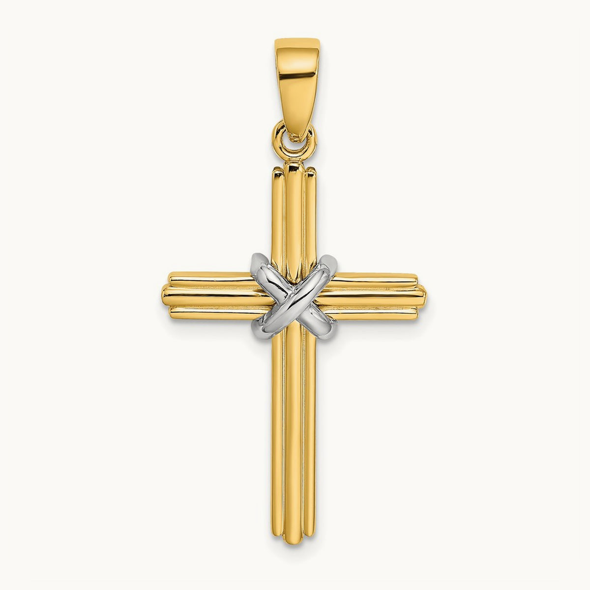 X Center Charm, 14K Two-tone