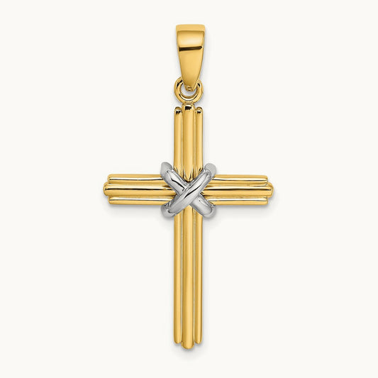 X Center Charm, 14K Two-tone