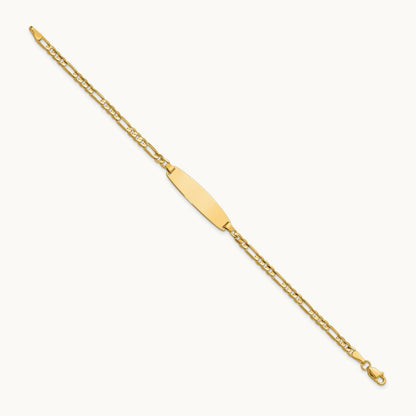 Figaro ID Bracelet, 14K