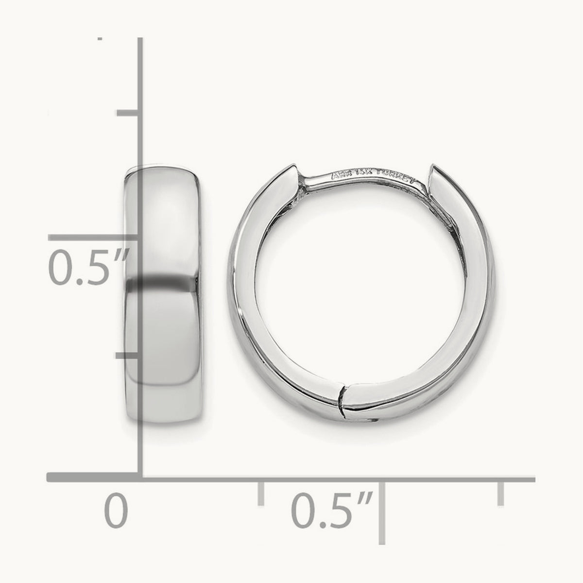 Hinged Earrings, 14K White Gold