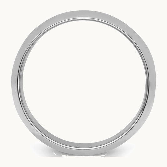 Sterling Silver Rhodium-plated 10mm Half-Round Band