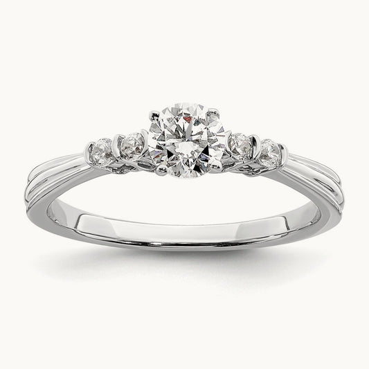 Petite Engagement Ring, 0.50 ct tw Lab-Grown Diamond