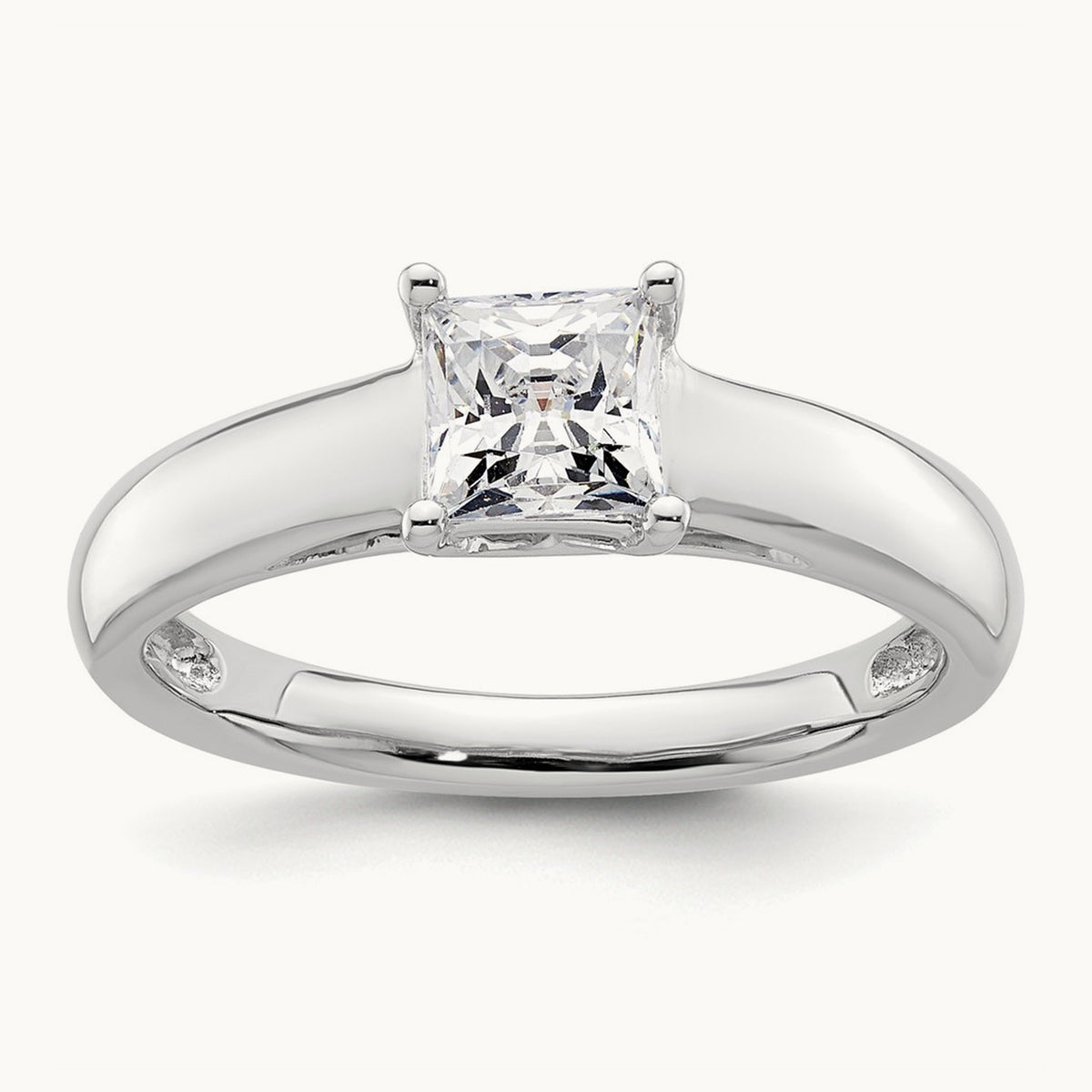 Square Solitaire Engagement Ring Mounting