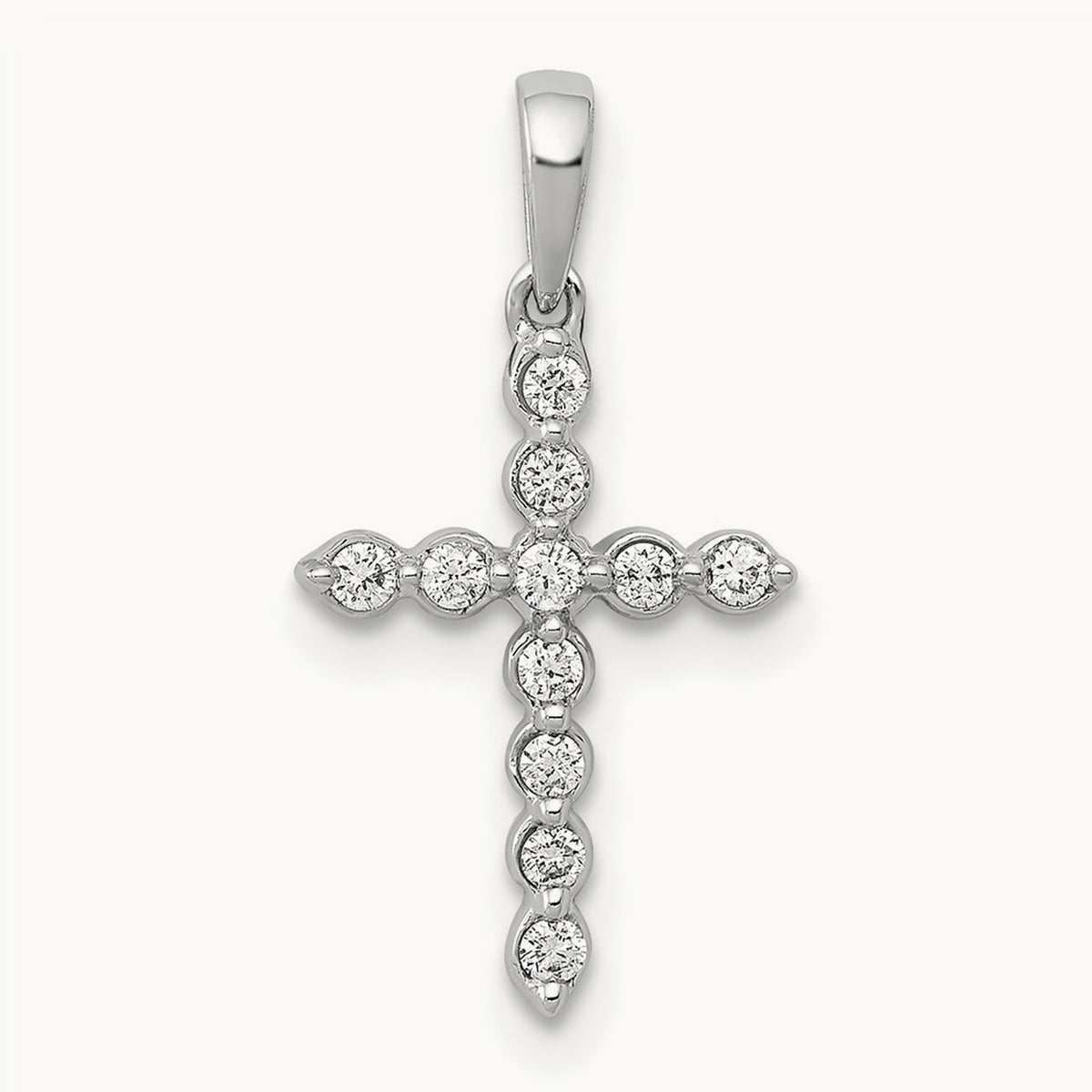 Cross Pendant, 0.10 ct tw Lab-Grown Diamond