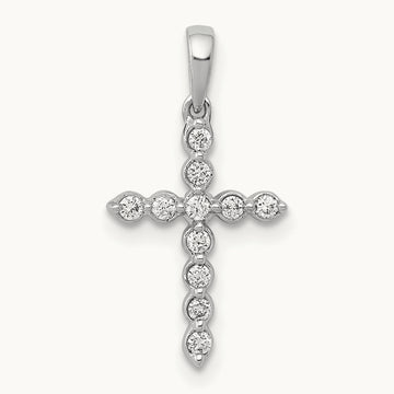 Cross Pendant, 0.10 ct tw Lab-Grown Diamond