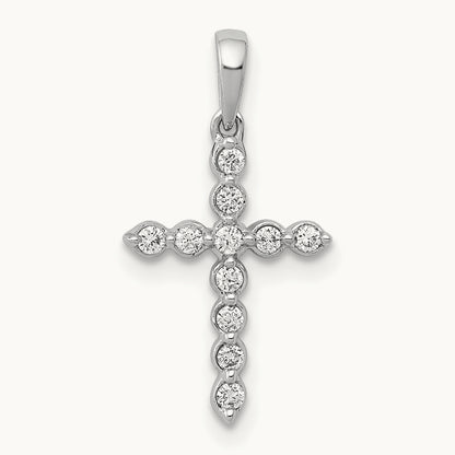 Cross Pendant, 0.10 ct tw Lab-Grown Diamond