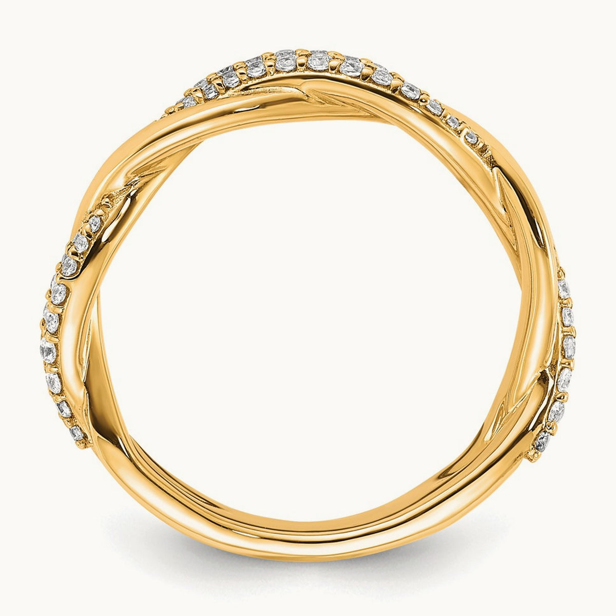 Polished Diamond Fashion Ring, 14K