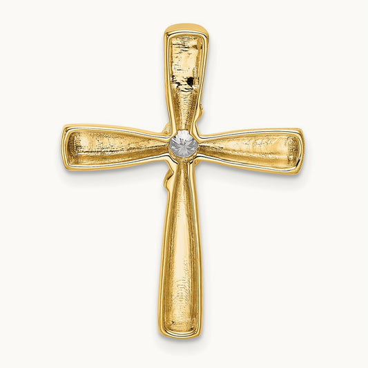Polished Diamond Cross Chain Slide — 25.85mm
