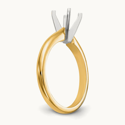 1ct. Medium-Weight Knife Edge/Half-Round Mounting, 14K Two-tone