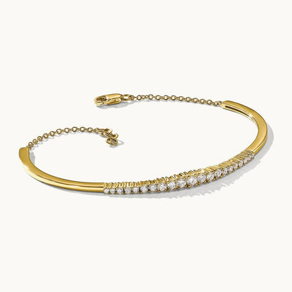 Graduated Bangle, 0.75 ct tw Lab-Grown Diamond — 14K Yellow Gold