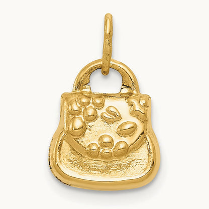 3-D Purse Charm, 14K