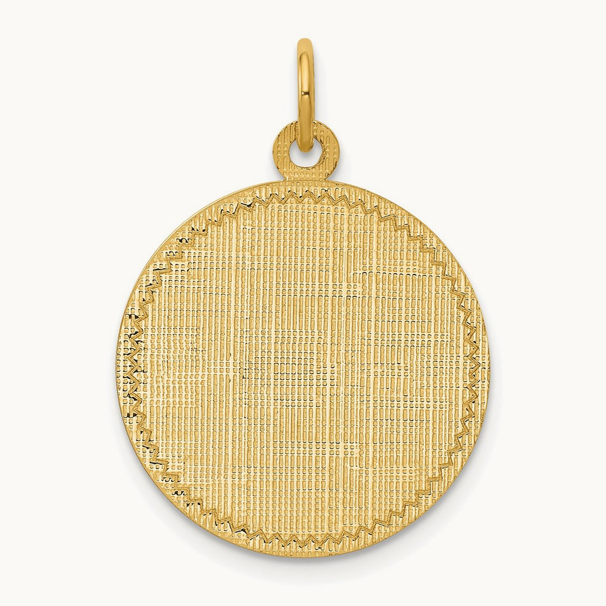 Patterned .013 Gauge Circular Engravable Disc Charm — 26mm