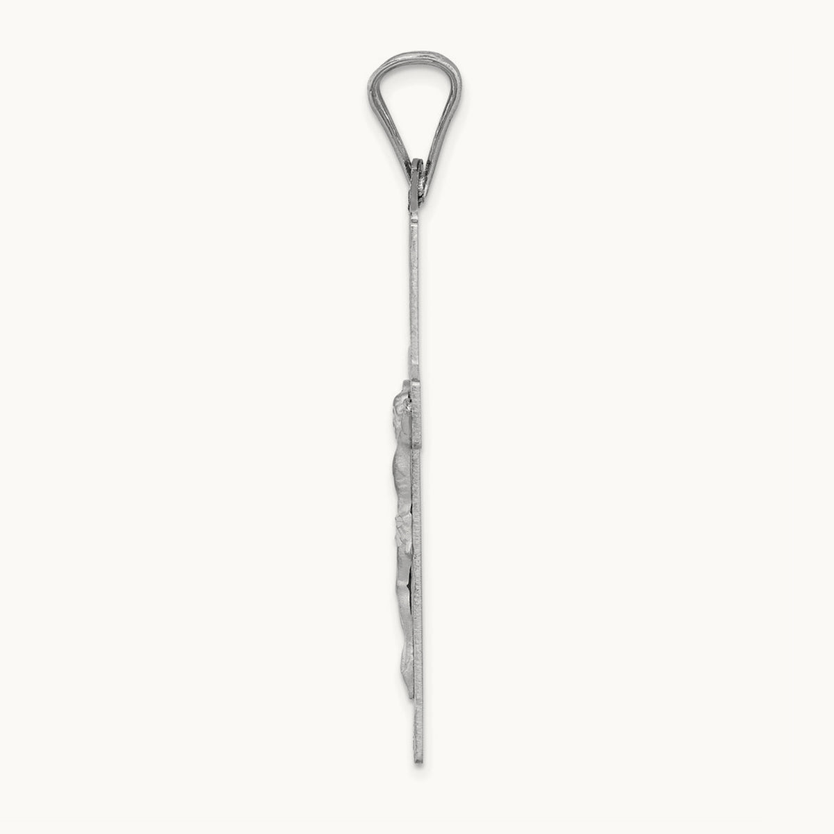 Crucifix Pendant, 14K White Gold