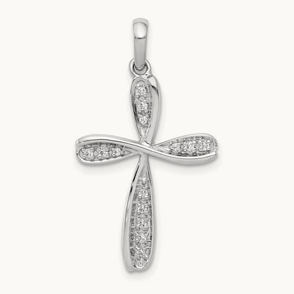 1/15ct. Diamond Cross Pendant — photo set